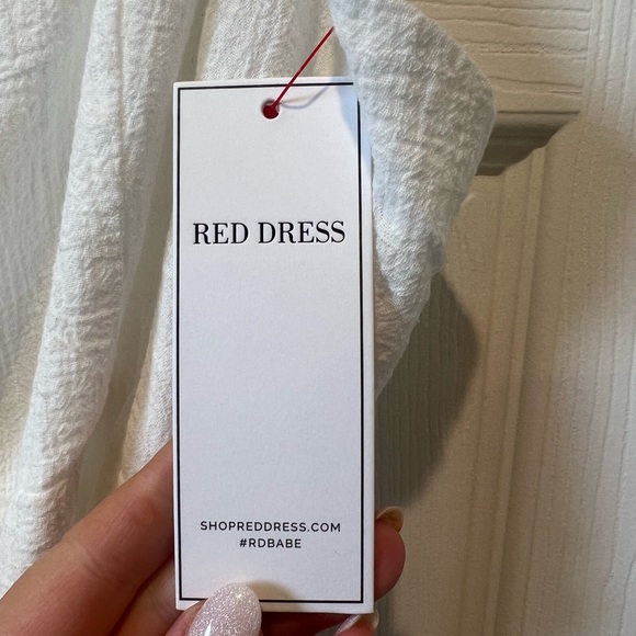 White wrap dress “if you can” red dress boutique - Picture 4 of 5
